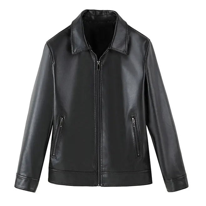 Jaqueta de Couro Gola Polo Masculina Sampaio® www.lojasampaio.com.br