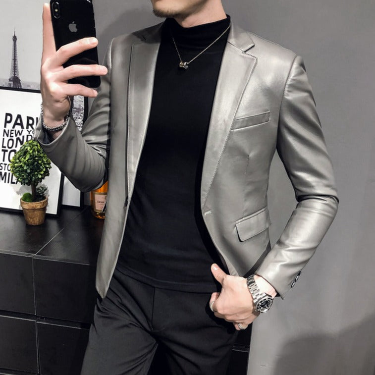 Blazer Masculino de Couro Sampaio® www.lojasampaio.com.br