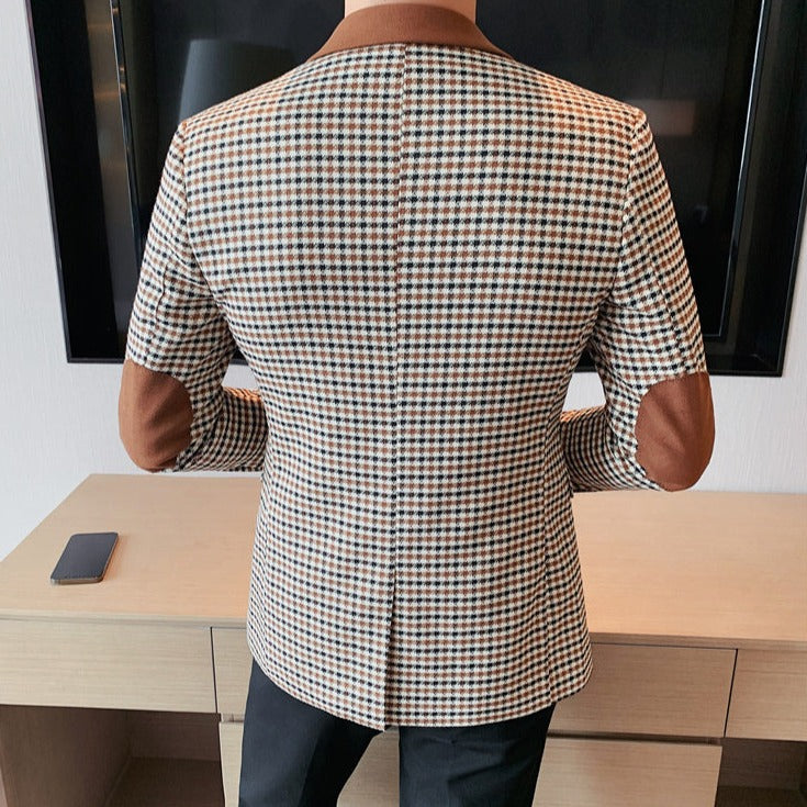 Blazer Masculino Slim Fit Social Xadrez www.lojasampaio.com.br