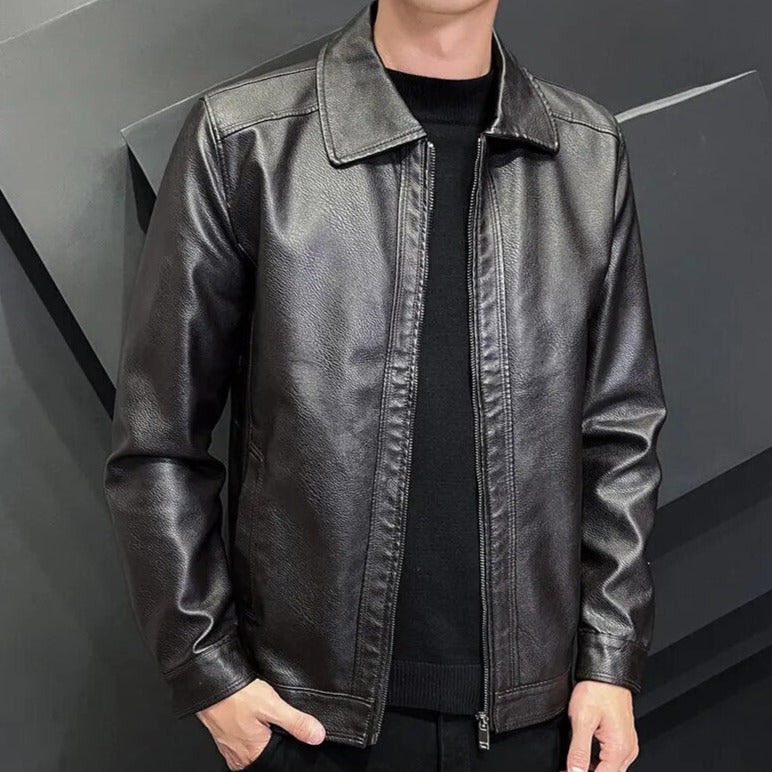 Jaqueta Masculina de Couro Sampaio® S1098 www.lojasampaio.com.br