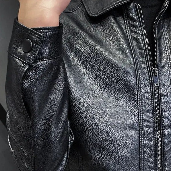 Jaqueta Masculina de Couro Sampaio® S1098 www.lojasampaio.com.br