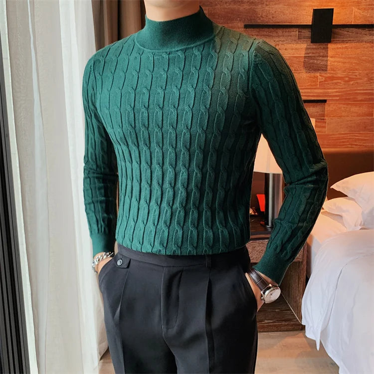 Suéter, suéter masculino, suéter gola alta, camisa manga longa gola alta
