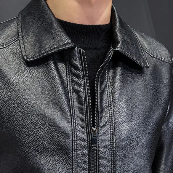 Jaqueta Masculina de Couro Sampaio® S1098 www.lojasampaio.com.br