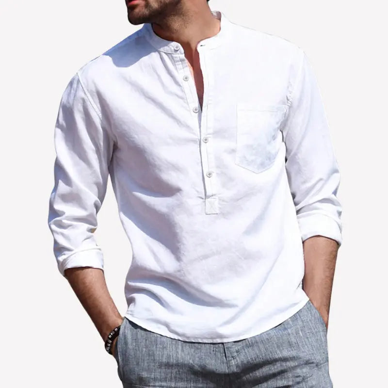 Camisa Masculina de Linho www.lojasampaio.com.br