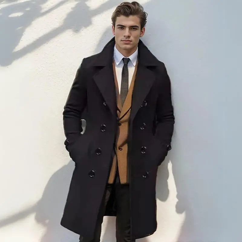 Sobretudo Longo Transpassado de Lã Masculino Sampaio® www.lojasampaio.com.br