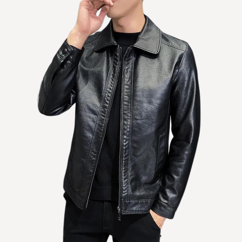 Jaqueta Masculina de Couro Sampaio® S1098 www.lojasampaio.com.br