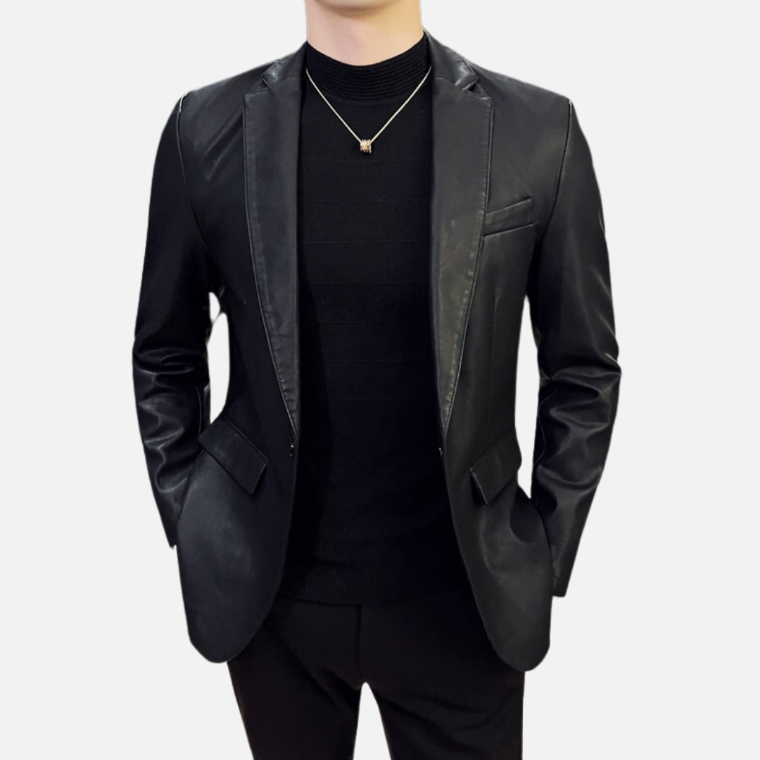 Blazer Masculino de Couro www.lojasampaio.com.br