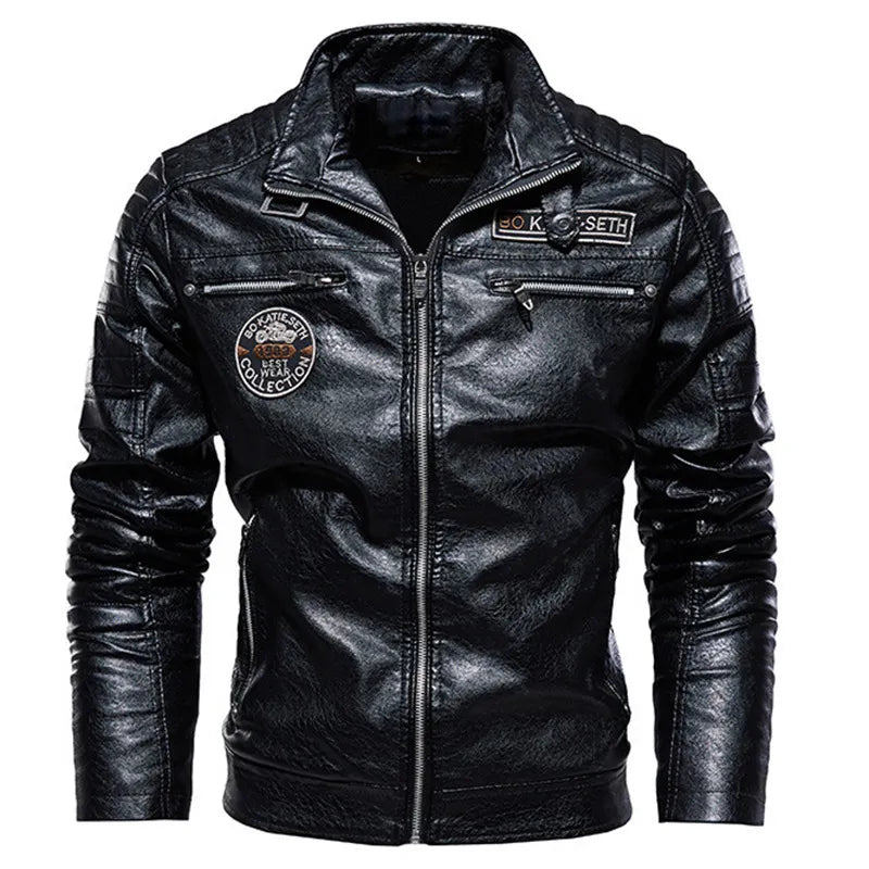 Jaqueta Masculina de Motoqueiro em Couro www.lojasampaio.com.br