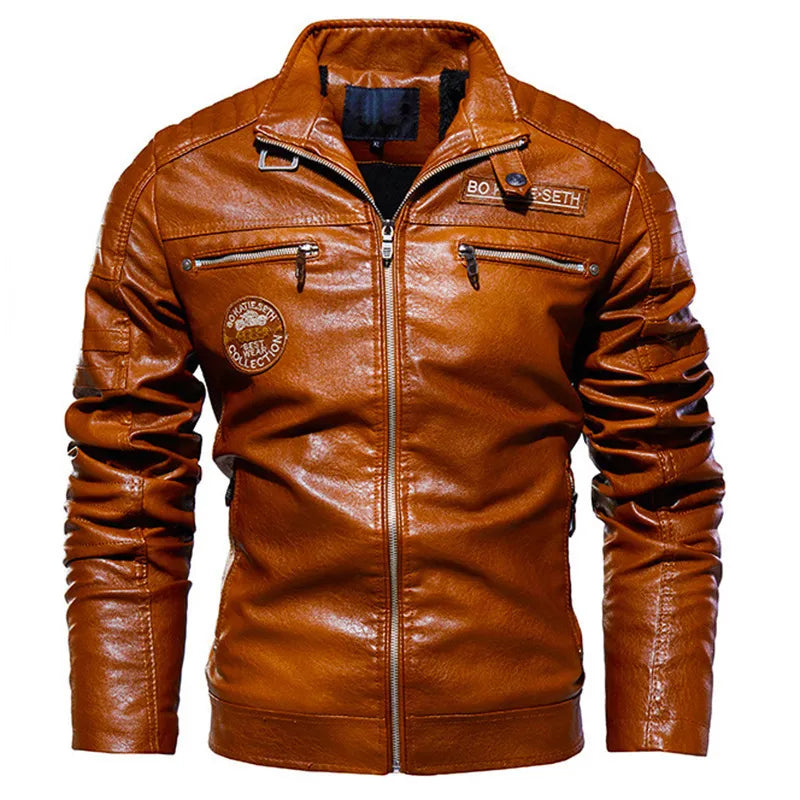 Jaqueta Masculina de Motoqueiro em Couro www.lojasampaio.com.br