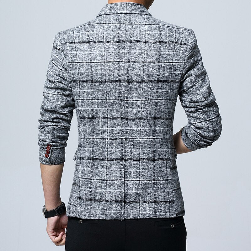 Blazer Masculino Slim Moderno Xadrez www.lojasampaio.com.br