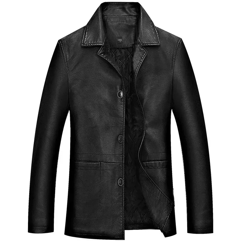 Jaqueta Gola Polo de Couro Masculina Sampaio® www.lojasampaio.com.br