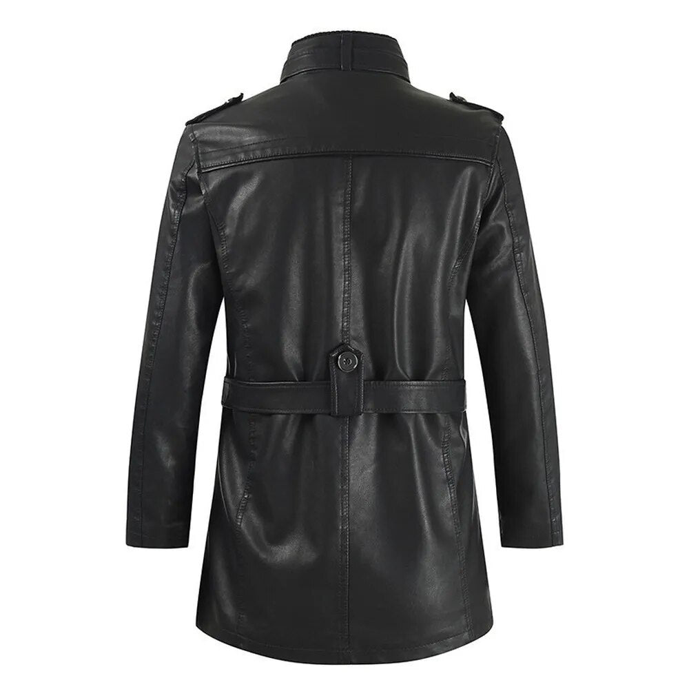 Jaqueta longa de Couro Masculina Sampaio® www.lojasampaio.com.br