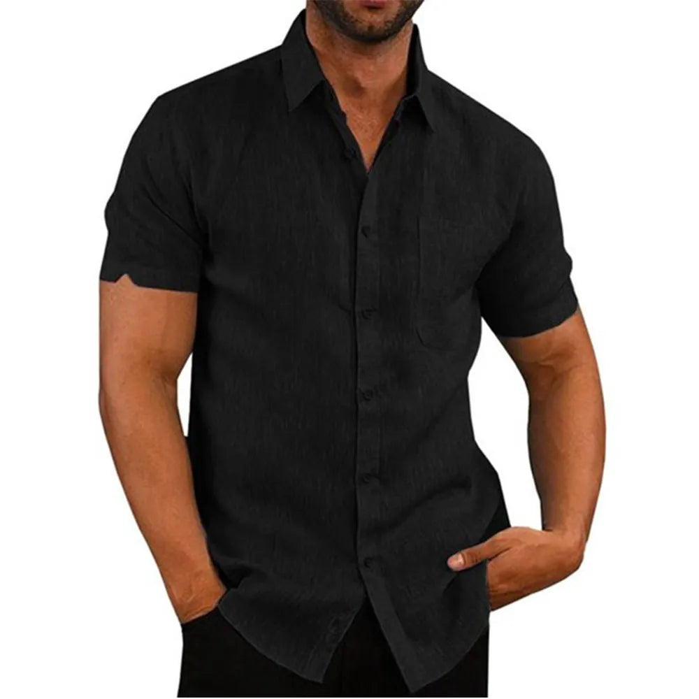 Camisa Masculina de Linho Sampaio® S1159 www.lojasampaio.com.br