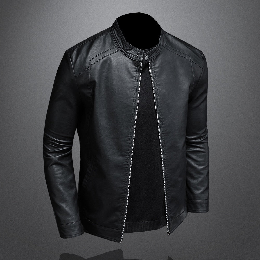 Jaqueta Masculina de Couro Classic Sampaio® www.lojasampaio.com.br