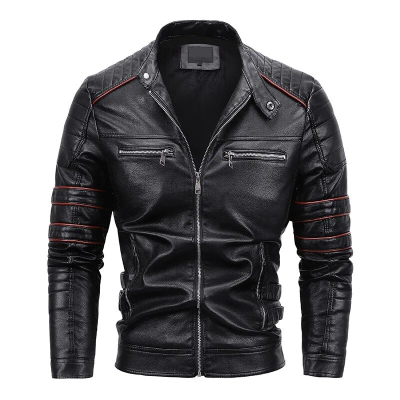 jaqueta de couro, jaqueta de motoqueiro, jaqueta de couro masculina www.lojasmpaio.com.br