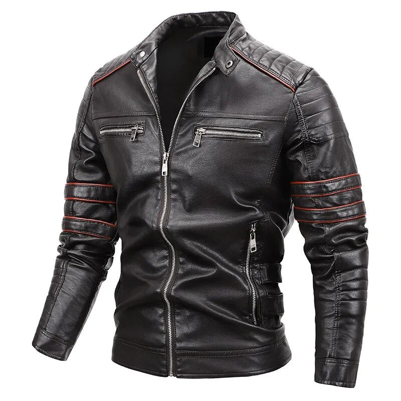 jaqueta de couro, jaqueta de motoqueiro, jaqueta de couro masculina www.lojasmpaio.com.br