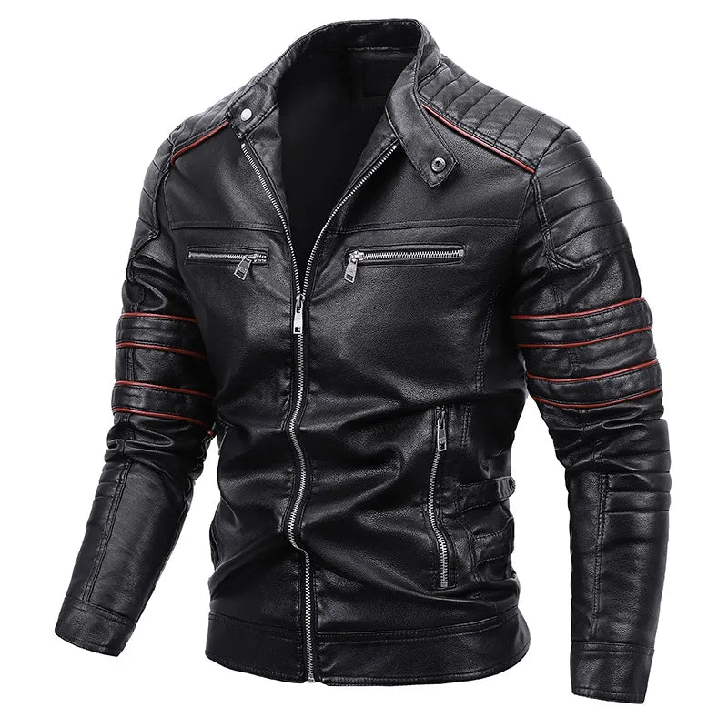 jaqueta de couro, jaqueta de motoqueiro, jaqueta de couro masculina www.lojasmpaio.com.br