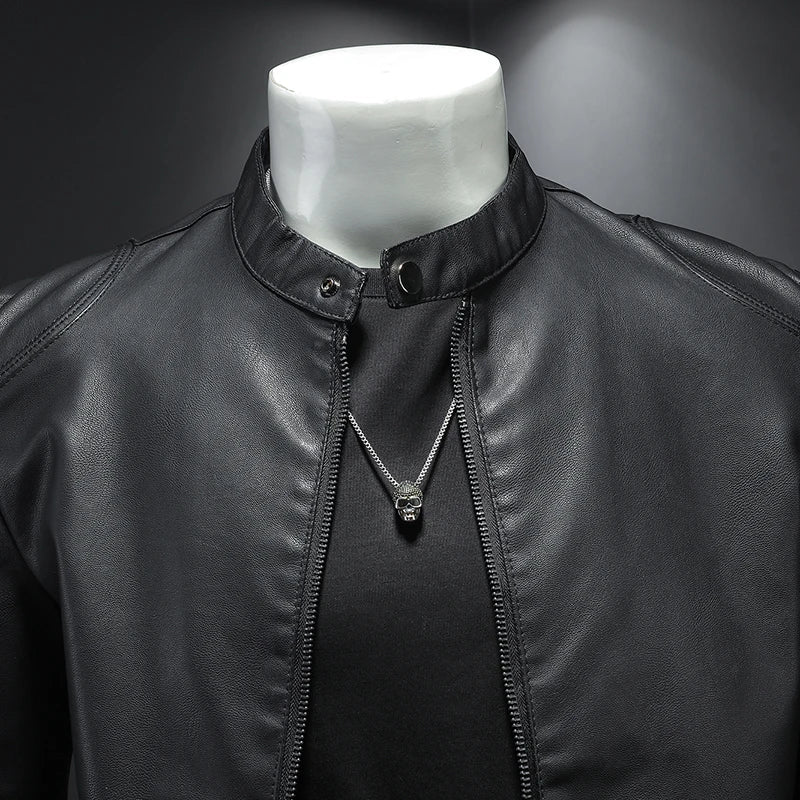 Jaqueta de Couro Casual Masculina Sampaio® www.lojasampaio.com.br