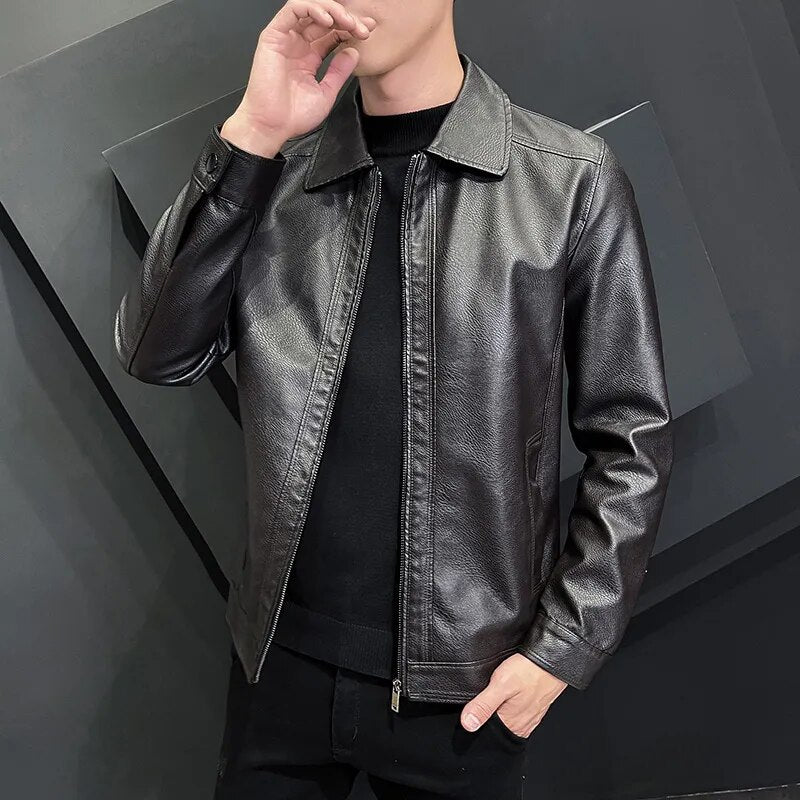 Jaqueta Masculina de Couro Sampaio® S1098 www.lojasampaio.com.br