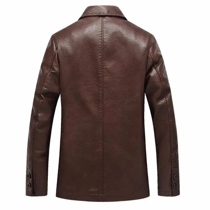 Jaqueta Gola Polo de Couro Masculina Sampaio® www.lojasampaio.com.br