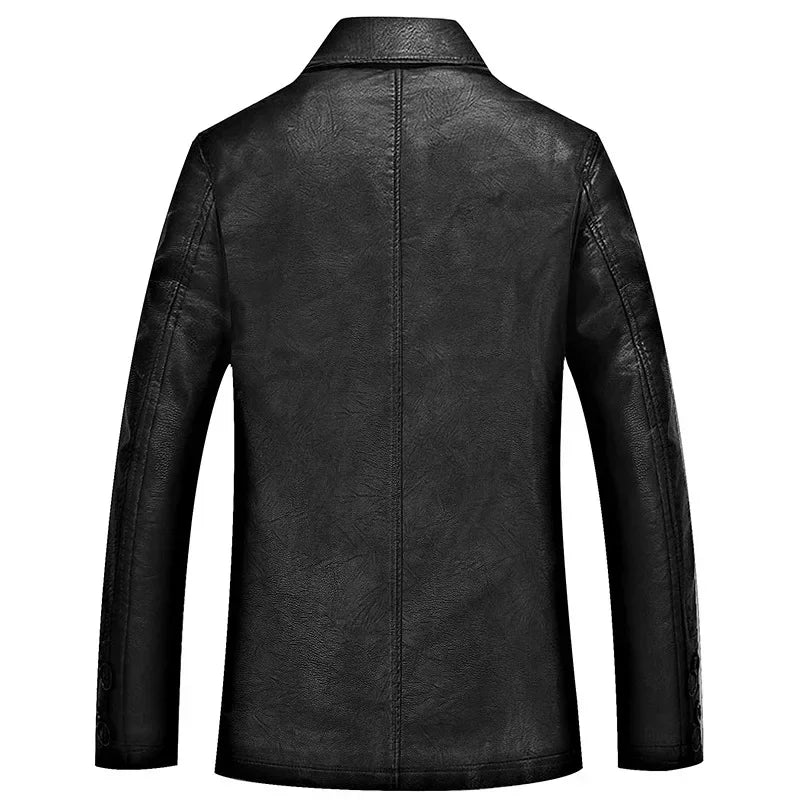 Jaqueta Gola Polo de Couro Masculina Sampaio® www.lojasampaio.com.br