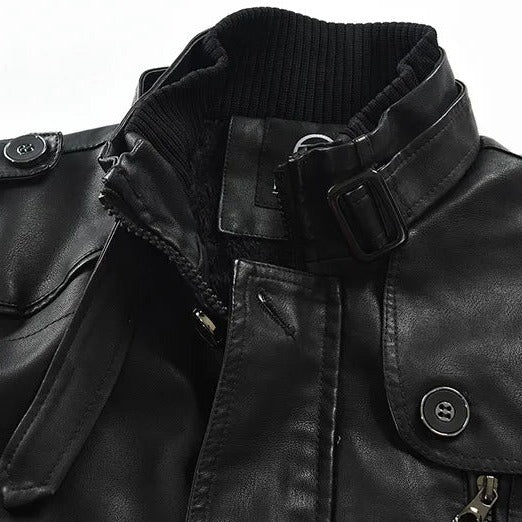 Jaqueta longa de Couro Masculina Sampaio® www.lojasampaio.com.br