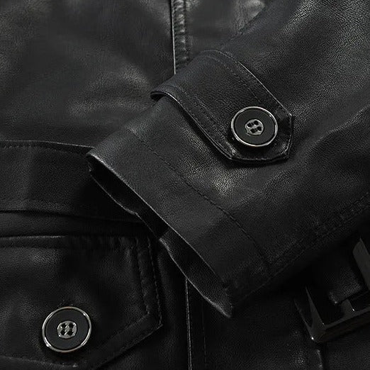 Jaqueta longa de Couro Masculina Sampaio® www.lojasampaio.com.br
