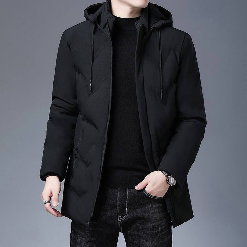 Jaqueta Masculina Longa com Capuz, jaqueta, jaqueta masculina