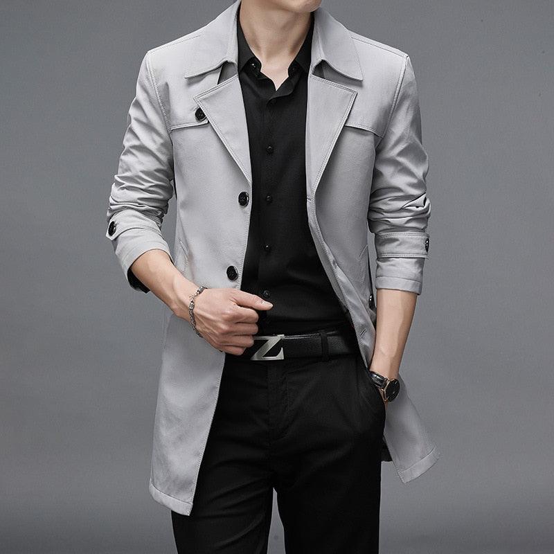 Sobretudo Masculino Elegancy - Cinza Claro www.lojasampaio.com.br