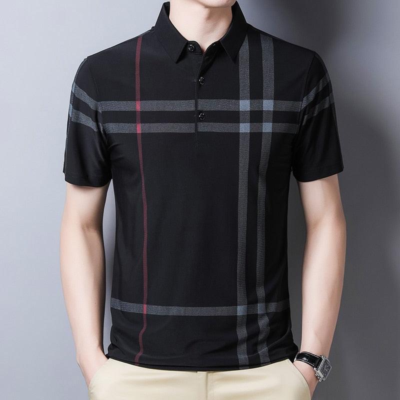 Camisa Masculina Polo com Listras - Loja Sampaio