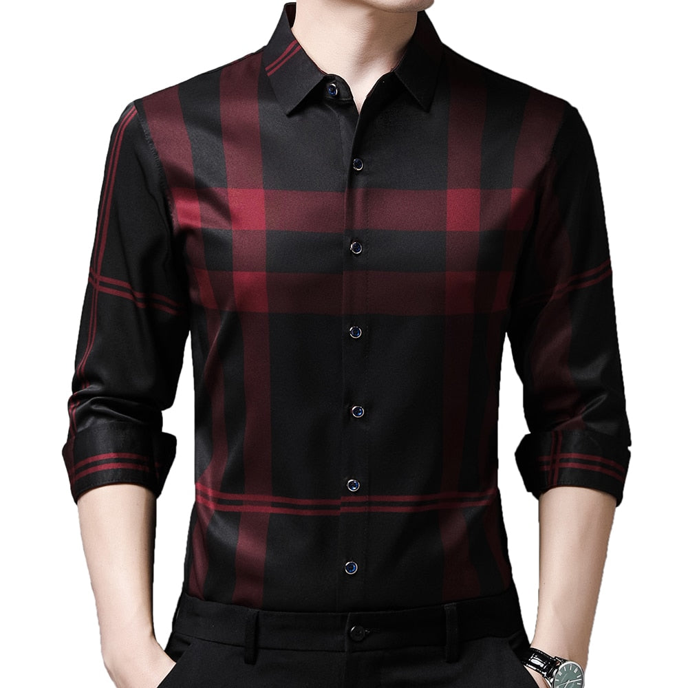 Camisa Masculina Manga Longa Xadrez Premium