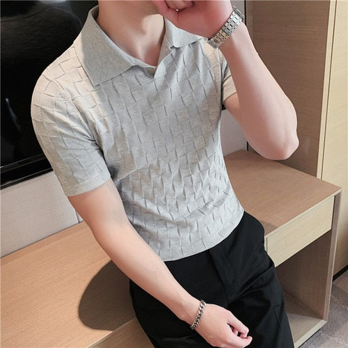 Camisa Polo Masculina Fashion Branco - Loja Sampaio