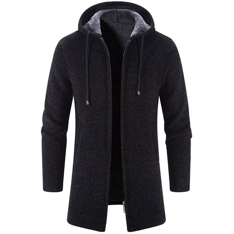 Cardigan Sobretudo Masculino Moletom Capuz Masculino Jaqueta De
