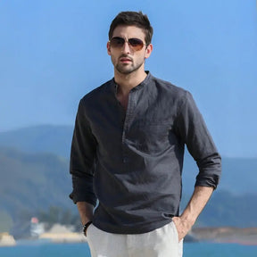 Camisa Masculina de Linho www.lojasampaio.com.br