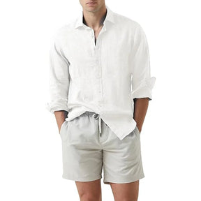 Camisa Social em Linho Masculina Sampaio® S1331 branco