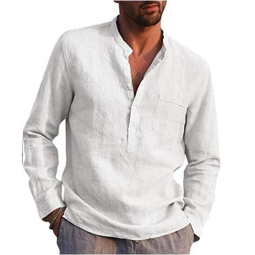 Camisa de Linho Masculina Sampaio® S1330 Branco