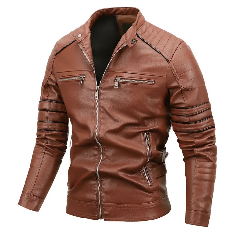 jaqueta de couro, jaqueta de motoqueiro, jaqueta de couro masculina www.lojasmpaio.com.br
