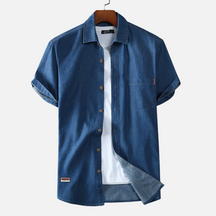 Camisa Jeans Masculina Plus Size