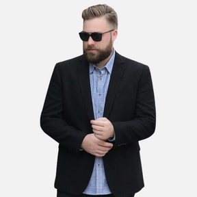 Blazer Masculino Plus Size Preto Luxury