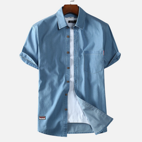 Camisa Jeans Masculina Plus Size