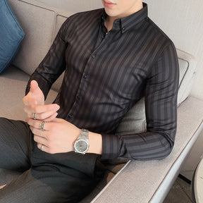 Camisa Social Masculina Stripe, camisa masculina, camisa social masculina