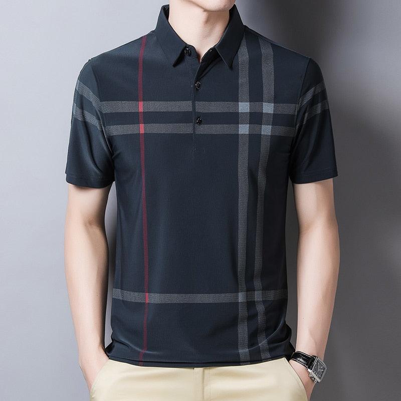 Camisa Masculina Polo com Listras - Loja Sampaio